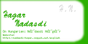 hagar nadasdi business card